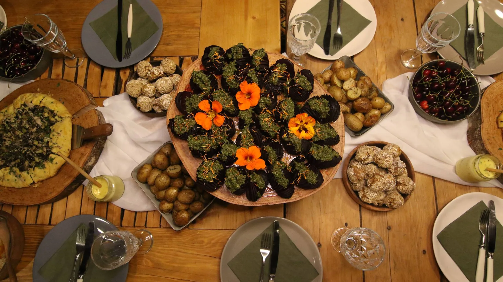 The communal table at Karma